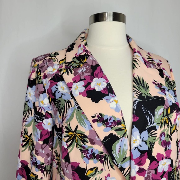 Nina Parker Trendy Plus Size Floral-Print Blazer NWT $129 Size 3X - Picture 4 of 11